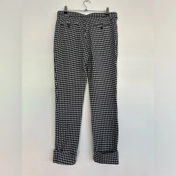 Anthropologie Black and White Checkered Cropped Pants - Picture 5 of 11